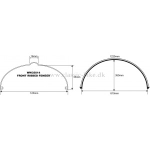 Universal Front Ribbed Steel skærm