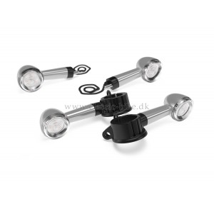 SILVER LED INDICATORS, (Set of 4) sæt